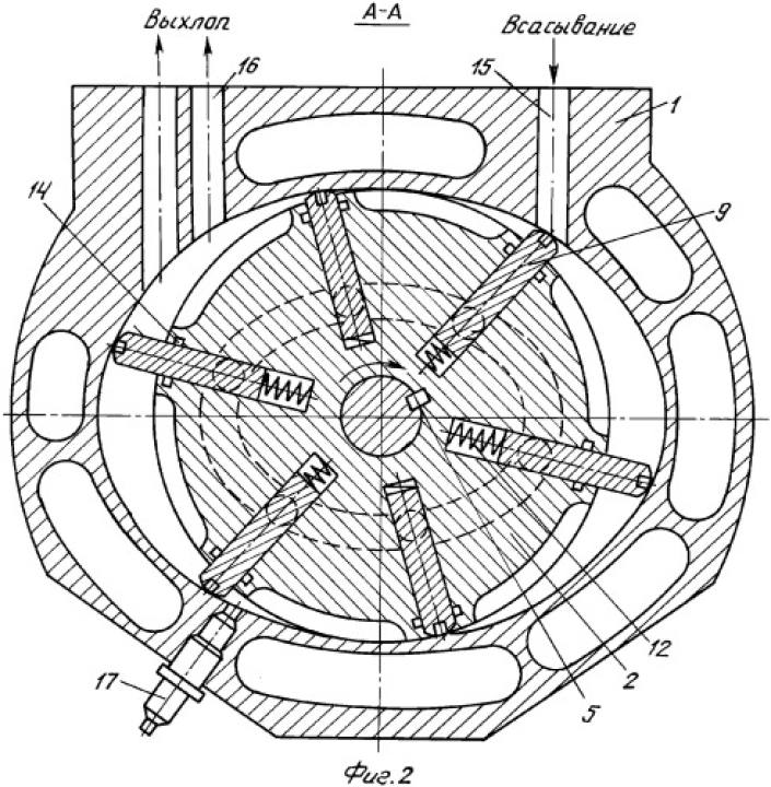 ротационный (роторно-поршневой) двигатель, чертеж