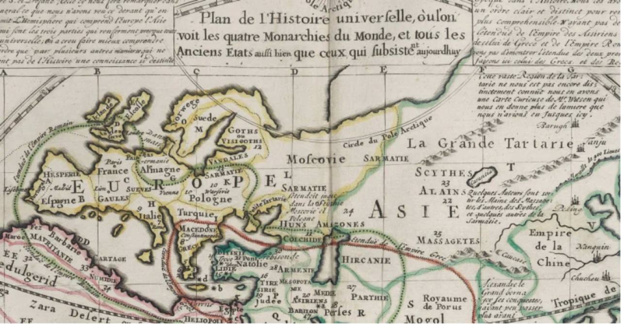 Карта Древнего мира Шателена, 1720 г.