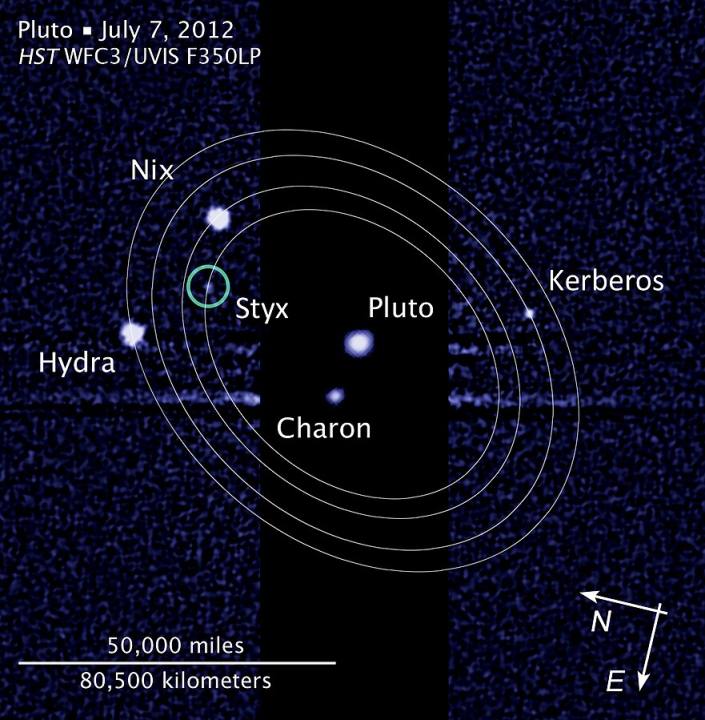5 спутников Плутона