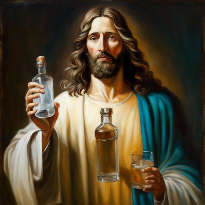 Иисус рекламма водки